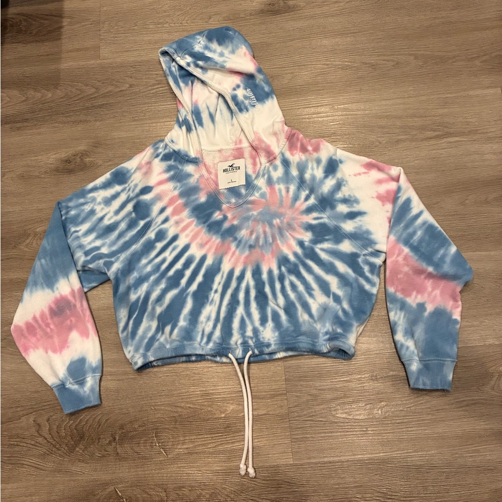 Hollister Blue and Pink Tie-Dye Hoodie - Picture 11 of 12